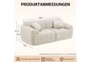 COMHOMA Ecksofa Beige Modular 2-Sitzer mit Kissen Bild 4