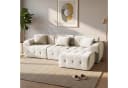 COMHOMA Ecksofa Beige Modulares Sofa mit Kissen Bild 2