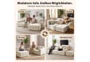 COMHOMA Ecksofa Beige Modulares Sofa mit Kissen Bild 3