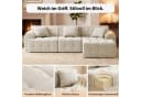 COMHOMA Ecksofa Beige Modulares Sofa mit Kissen Bild 4