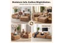 COMHOMA Ecksofa Braun Modulares Sofa mit Kissen Bild 3