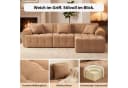 COMHOMA Ecksofa Braun Modulares Sofa mit Kissen Bild 4
