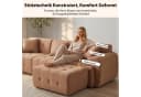 COMHOMA Ecksofa Braun Modulares Sofa mit Kissen Bild 5