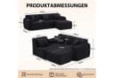 COMHOMA Ecksofa Schwarz Modulares Sofa mit Kissen Bild 1