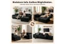 COMHOMA Ecksofa Schwarz Modulares Sofa mit Kissen Bild 3