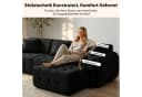 COMHOMA Ecksofa Schwarz Modulares Sofa mit Kissen Bild 4