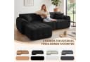 COMHOMA Ecksofa Schwarz Modulares Sofa mit Kissen Bild 5