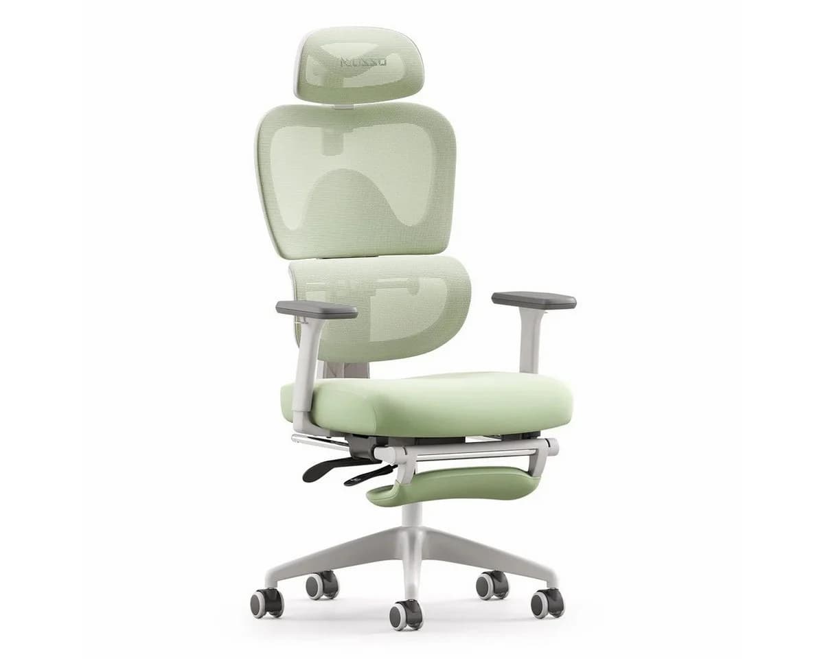Musso Bürostuhl Ergonomisch Grün 3D-Armlehnen Lendenstütze - Bild 2