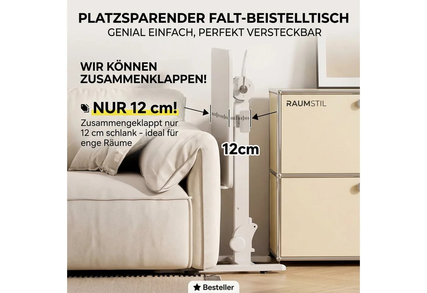 Musso Laptoptisch AnyDesk D7 Höhenverstellbar Klappbar Weiß - Bild 4