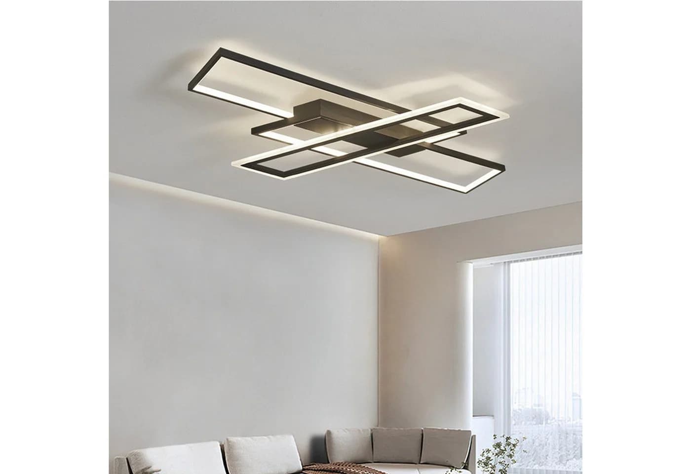 OYLCDI LED Deckenleuchte 72W Dimmbar Schwarz mit Fernbedienung - Bild 3