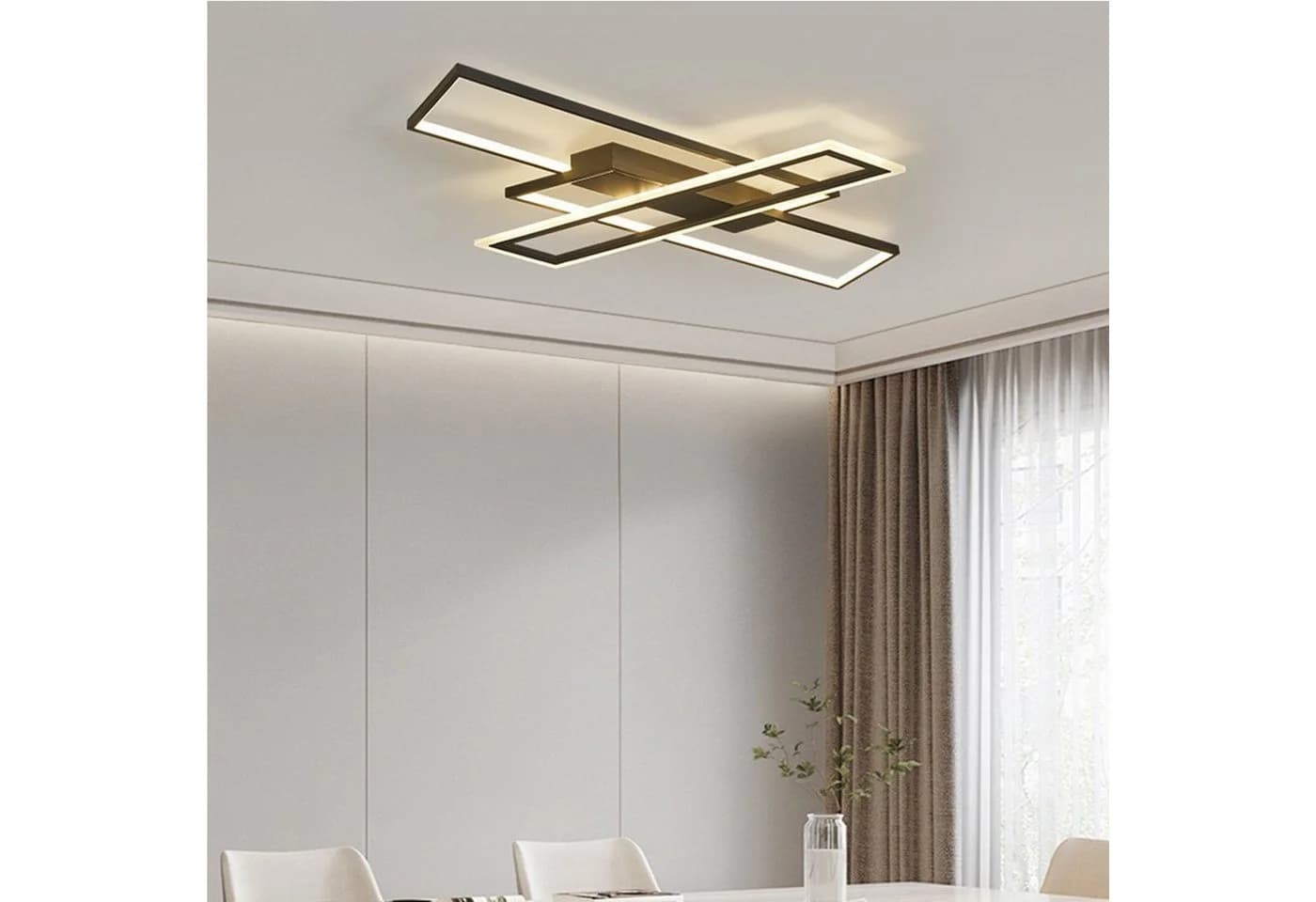 OYLCDI LED Deckenleuchte 72W Dimmbar Schwarz mit Fernbedienung - Bild 5