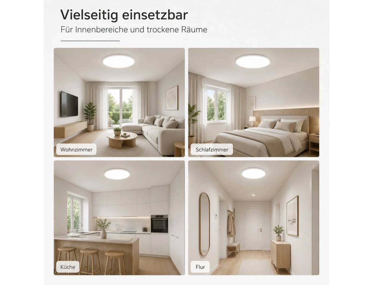OYLCDI LED Deckenleuchte 30W Weiß Wasserdicht IP65 Badezimmer - Bild 4