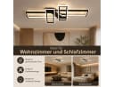 OYLCDI LED Deckenlampe Dimmbar Schwarz mit Fernbedienung Bild 1