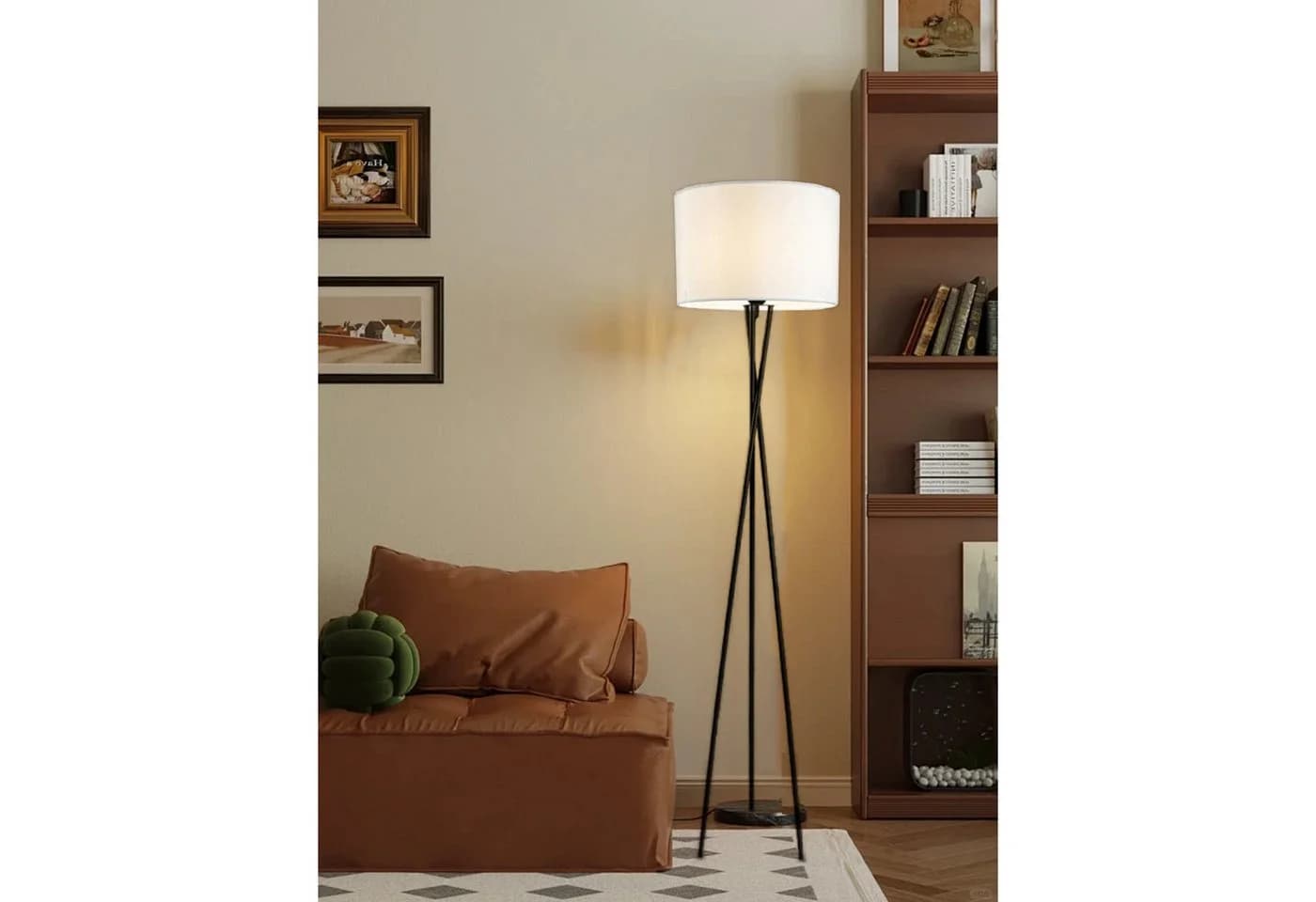 OYLCDI Stehlampe LED Dimmbar Schwarz Samtschirm - Bild 2