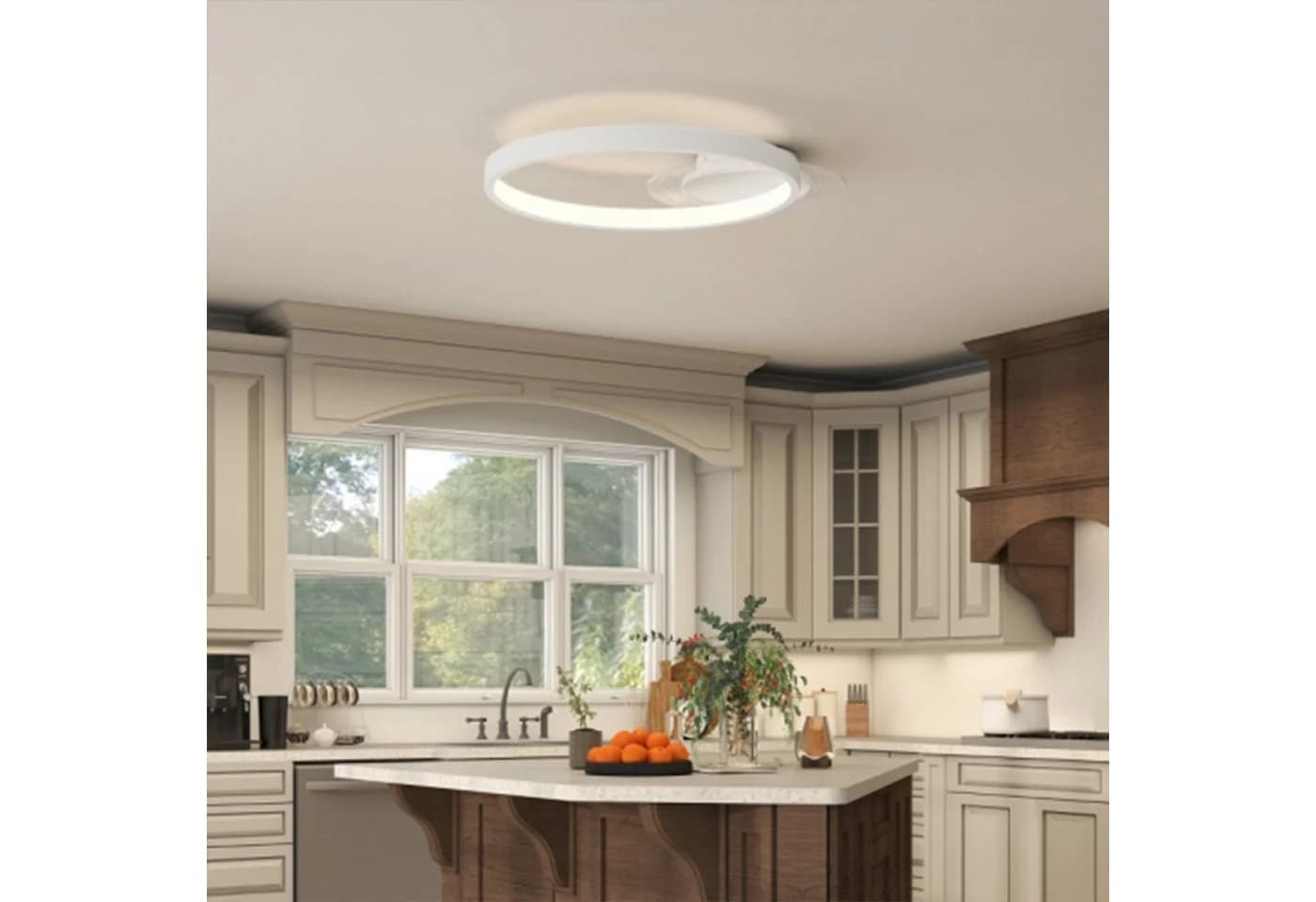 OYLCDI Deckenleuchte LED Ø60cm Dimmbar Schwarz/Weiß - Bild 3