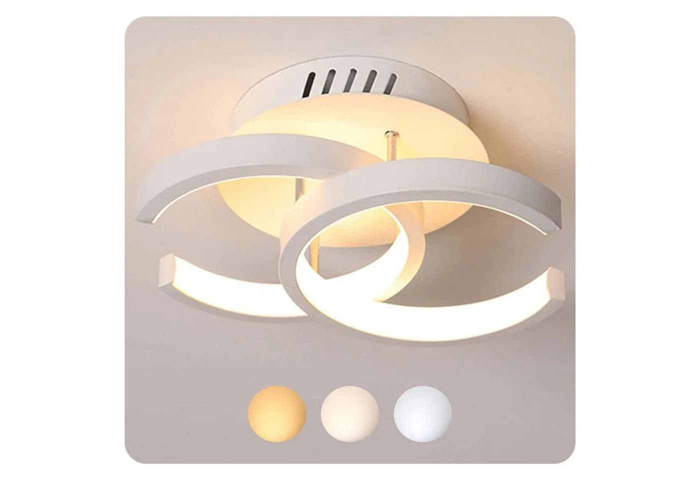 OYLCDI Deckenleuchte 3 Farbtemperaturen Dimmbar LED 22W 3000-6000K - Bild 2