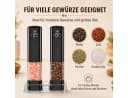 OYLCDI Elektrische Salz- und Pfeffermühle 2er Set Schwarz mit USB-C-Ladestation Bild 3