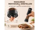 OYLCDI Elektrische Salz- und Pfeffermühle 2er Set Schwarz mit USB-C-Ladestation Bild 4
