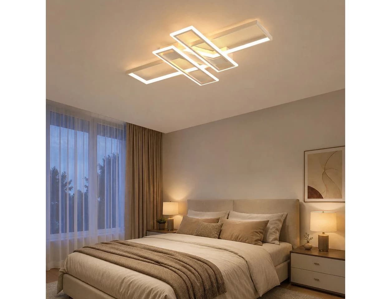 OYLCDI Deckenleuchte LED 40cm Dimmbar Schwarz/Weiß - Bild 2
