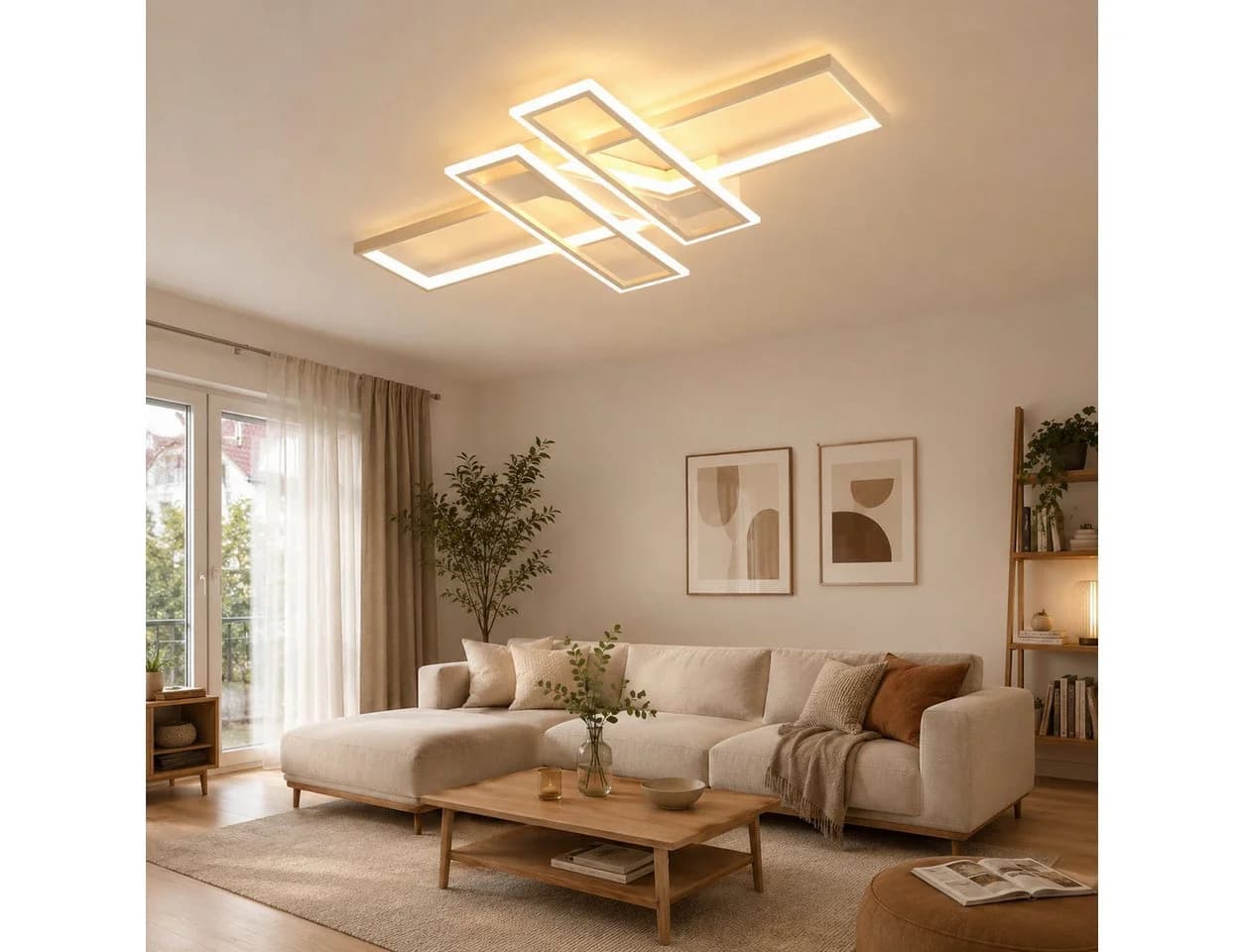 OYLCDI Deckenleuchte LED 40cm Dimmbar Schwarz/Weiß - Bild 4