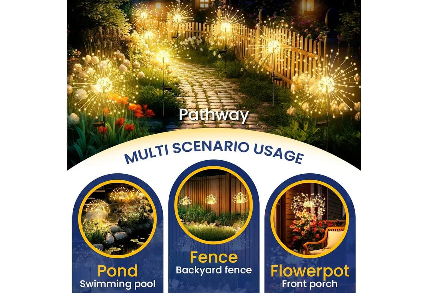 pedete Solarleuchte 120 LED Garten mit 8 Modi - Bild 5