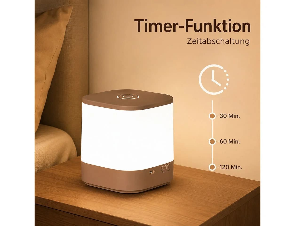 OYLCDI LED Nachttischlampe Dimmbar mit Touch-Sensor Weiß - Bild 4