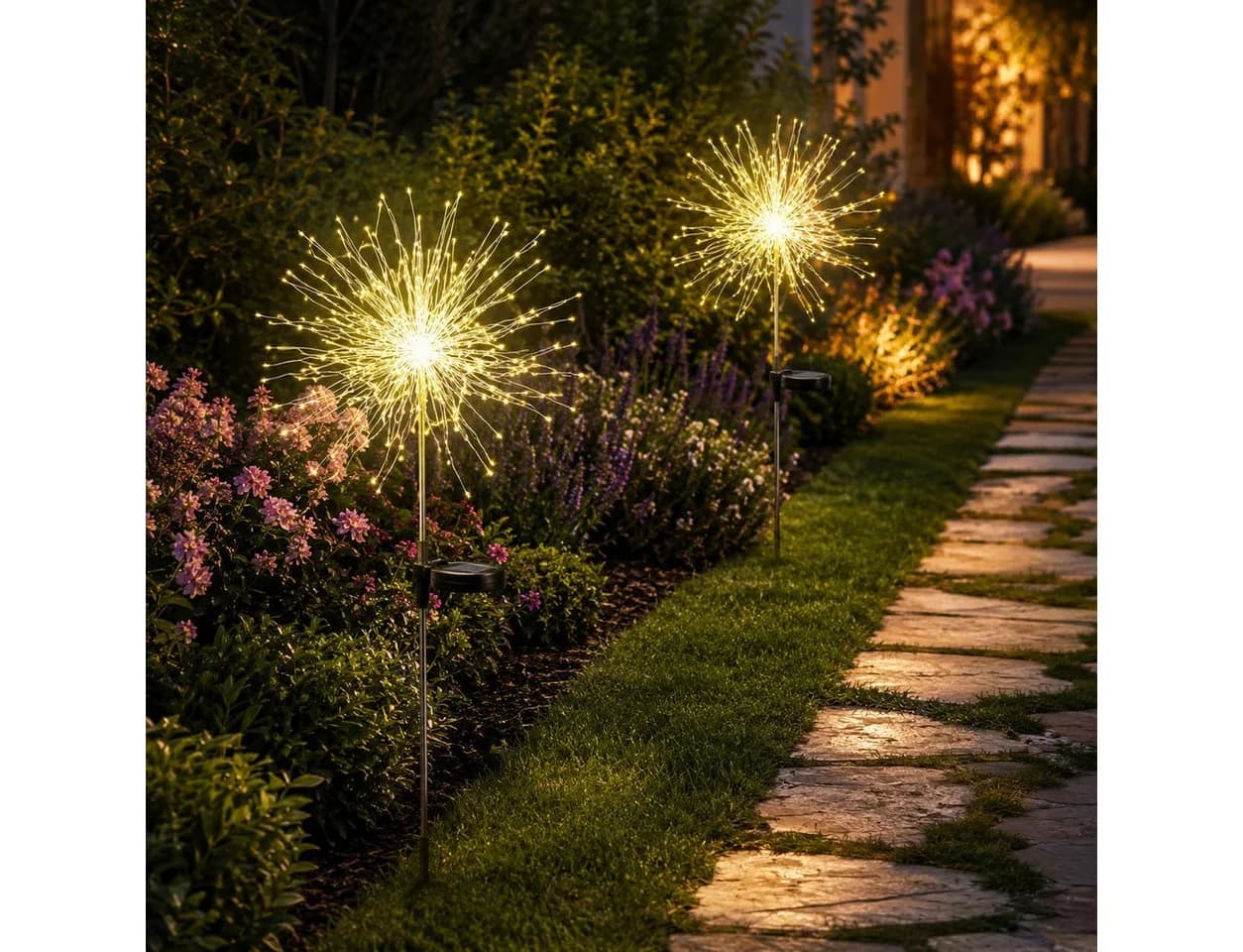 pedete Solarleuchte 120 LED Garten mit 8 Modi