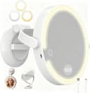 OYLCDI Schminkspiegel mit LED-Beleuchtung & Saugnapf, 1x/10x, weiß Bild 2