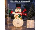 pedete LED Schneemann Dekofigur 100 Warmweiß Wetterfest Bild 1