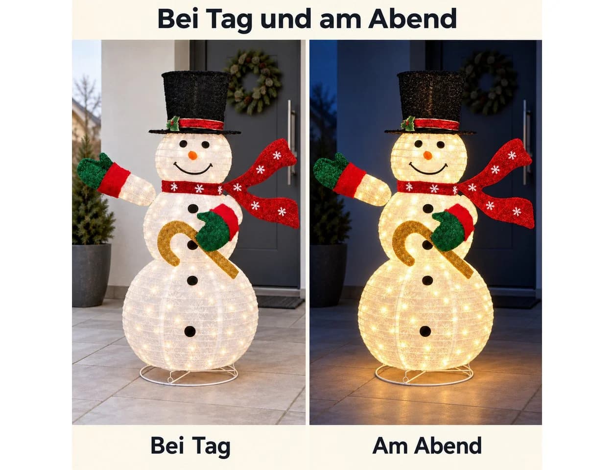 pedete LED Schneemann Dekofigur 100 Warmweiß Wetterfest - Bild 4