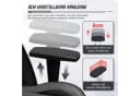 Homimaster Gaming-Stuhl Grau Ergonomisch mit Lendenkissen Bild 5