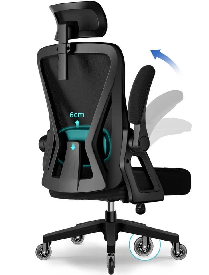 Adormii Ergonomischer Bürostuhl mit Kopfstütze und Wippfunktion - Bild 2