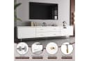 Lexzurn TV-Schrank Hängend 175cm Lowboard Weiß/Beige/Grau Bild 3