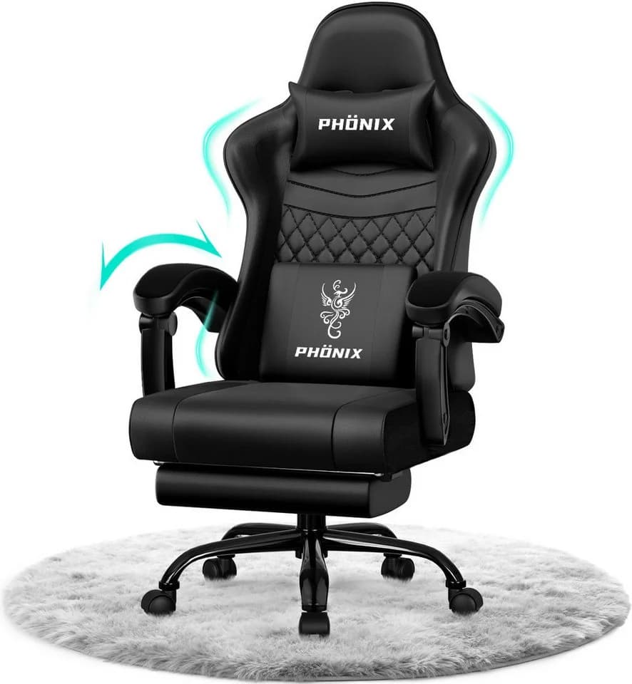 Adormii Gaming-Stuhl Ergonomisch Verstellbar mit Lendenkissen, Armlehne und Kopfstütze - Bild 2