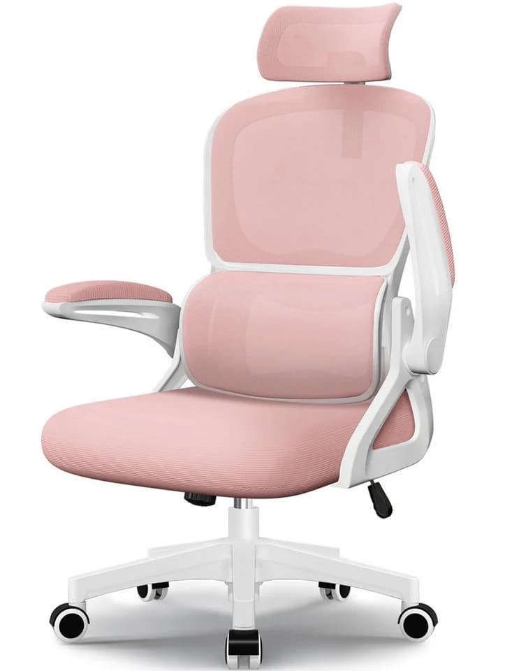 Homimaster Bürostuhl Schwarz Ergonomisch mit Klappbaren Armlehnen - Bild 2