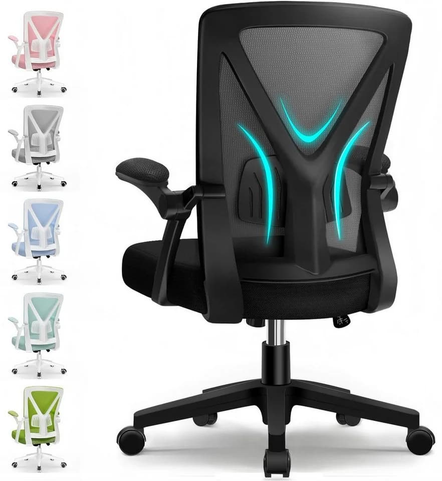 Adormii Ergonomischer Bürostuhl mit klappbaren Armlehnen und Wippfunktion - Bild 2