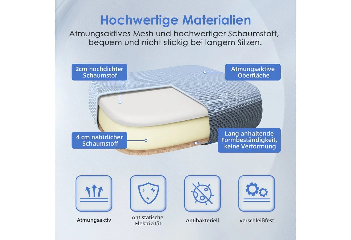 Adormii Bürostuhl Ergonomisch mit klappbaren Armlehnen - Bild 4
