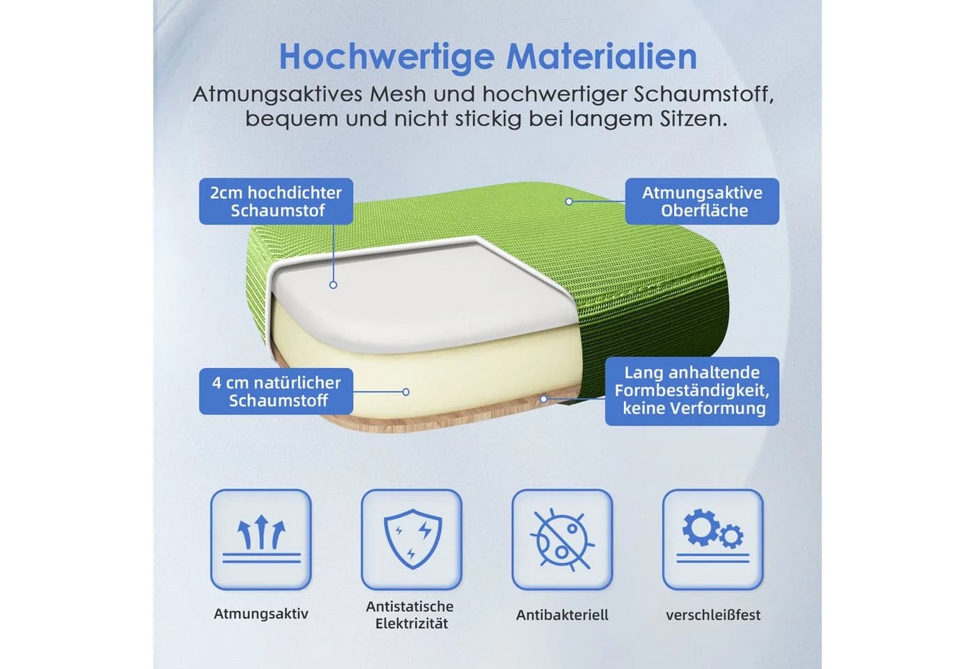 Adormii Bürostuhl Ergonomisch mit klappbaren Armlehnen und Wippfunktion - Bild 4