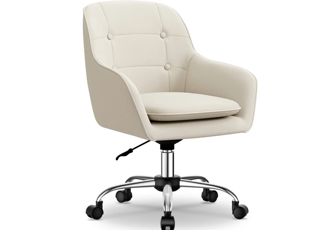 Adormii Bürostuhl mit Armlehnen und Rollen, höhenverstellbar, Boucle-Gewebe - Bild 2