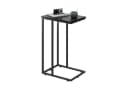 WLIVE C-Form Beistelltisch Schwarz Braun Modern Metallrahmen Bild 2