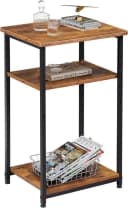 WLIVE Beistelltisch 3 Ablagen Rustikales Braun/Schwarz Industrie-Design Bild 2