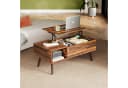 WLIVE Couchtisch Höhenverstellbarer Couchtisch mit Stauraum, Holzoptik Bild 1