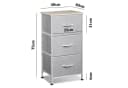 WLIVE Kommode 3 Stoffschubladen Holzplatte Metallrahmen Bild 3
