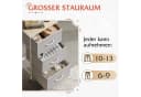 WLIVE Kommode 3 Stoffschubladen Holzplatte Metallrahmen Bild 4