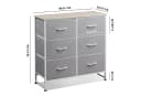 WLIVE Kommode 6 Schubladen Hellgrau Modern Bild 1