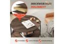 WLIVE Couchtisch rund Braun Holzwerkstoff Metallgestell mit Ablage Bild 4