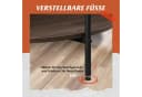 WLIVE Couchtisch rund Braun Holzwerkstoff Metallgestell mit Ablage Bild 5