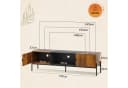 WLIVE Lowboard TV-Schrank für Fernseher bis 65 Zoll, 147 cm, Industrie-Design Bild 1
