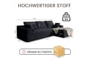 Patbrela Ecksofa Couch L-Form Cordstoff Vierersofa mit Liegefläche Bild 4