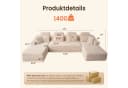 Patbrela U-förmiges modulares Sofa mit zwei Liegesesseln, Samtstoff, Kaltschaum-Polsterung Bild 4